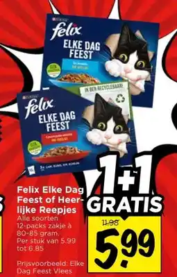 Vomar Voordeelmarkt Felix Elke Dag Feest of Heer lijke Reepjes aanbieding