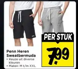 Vomar Voordeelmarkt Penn Heren Sweatbermuda aanbieding