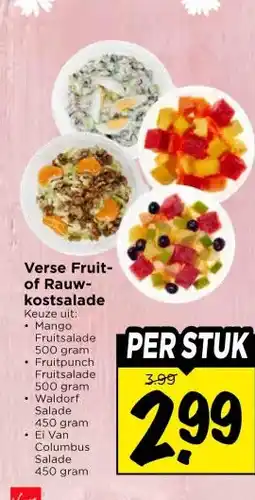 Vomar Voordeelmarkt Verse Fruit- of Rauw- kostsalade aanbieding