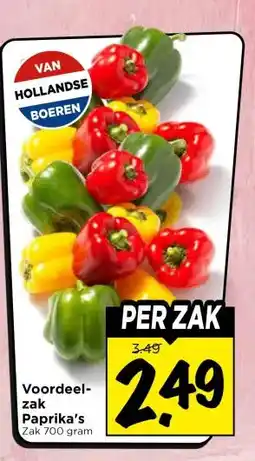 Vomar Voordeelmarkt Voordeel- zak Paprika's aanbieding