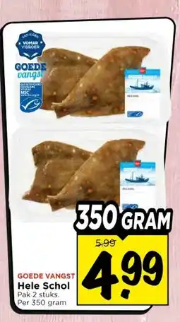 Vomar Voordeelmarkt GOEDE VANGST Hele Schol aanbieding