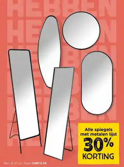 Xenos Alle spiegels met metalen lijst aanbieding