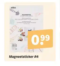 Wibra Magneetsticker A4 aanbieding