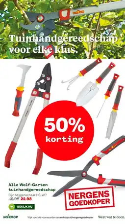 Welkoop Alle Wolf-Garten tuinhandgereedschap aanbieding