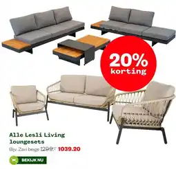 Welkoop Alle Lesli Living loungesets aanbieding