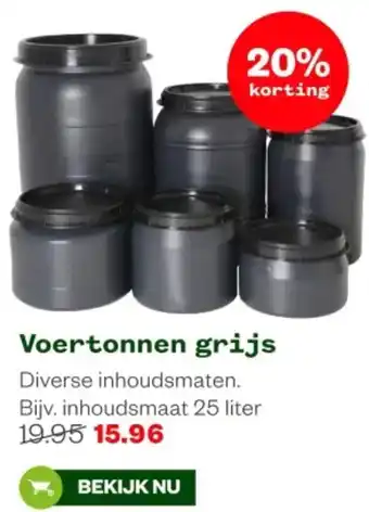 Welkoop Voertonnen grijs aanbieding