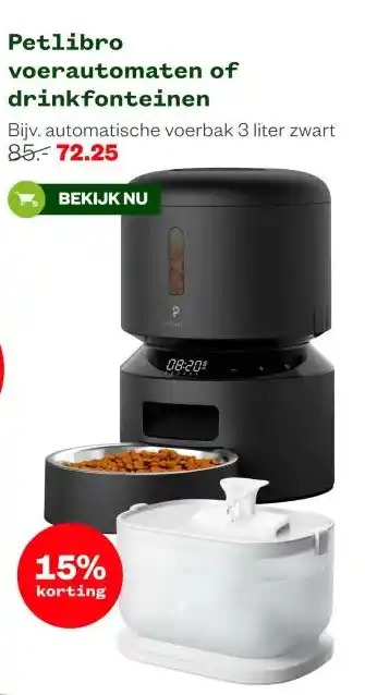 Welkoop Petlibro voerautomaten of drinkfonteinen aanbieding