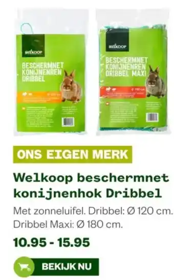 Welkoop Welkoop beschermnet konijnenhok Dribbel aanbieding