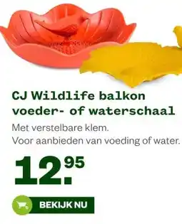 Welkoop CJ Wildlife balkon voeder- of waterschaal aanbieding