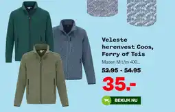 Welkoop Veleste herenvest Coos, Ferry of Teis aanbieding
