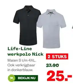 Welkoop Life-Line werkpolo Nick aanbieding