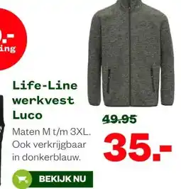 Welkoop Life-Line werkvest Luco aanbieding