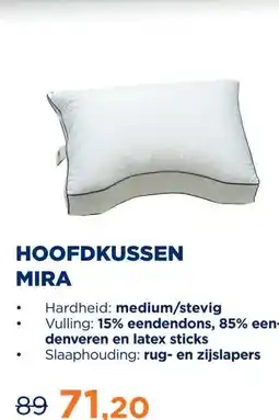 TotaalBED Hoofdkussen Mira | dons & latex aanbieding