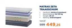 TotaalBED Matras Zeta traagschuim | 70 x 200 cm | Stevig aanbieding