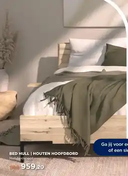 TotaalBED Bed Hull | houten hoofdbord | 140 x 200 cm | Hoekpoten aanbieding
