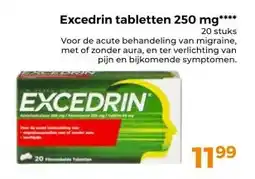 Trekpleister Excedrin tabletten 250 mg aanbieding