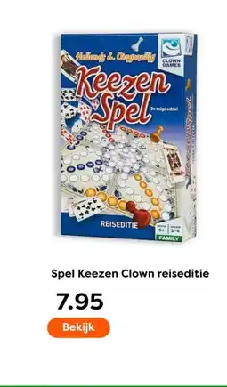 The Read Shop Spel Keezen Clown reiseditie aanbieding