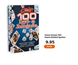 The Read Shop Clown Games 100 Kaart+Dobbel Spellen aanbieding