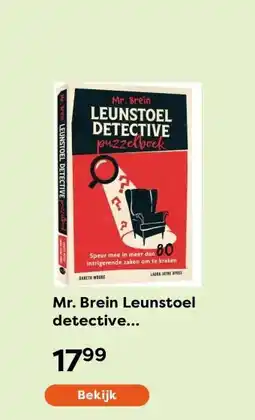 The Read Shop Mr. Brein Leunstoel detective puzzelboek aanbieding