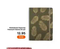 The Read Shop Notitieboek Paperclip Freestyle Fabrick A5 Lijn aanbieding