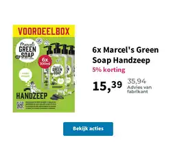 Plein.nl 6x Marcel's Green Soap Handzeep aanbieding