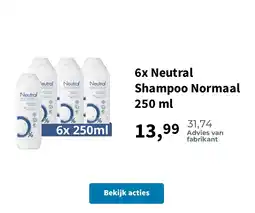 Plein.nl 6x Neutral Shampoo Normaal 250 ml aanbieding