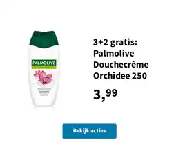 Plein.nl 3+2 gratis: Palmolive Douchecrème Orchidee 250 aanbieding