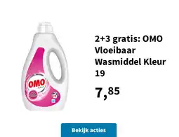 Plein.nl 2+3 gratis: OMO Vloeibaar Wasmiddel Kleur 19 aanbieding