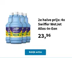Plein.nl 2e halve prijs: 4x Swiffer WetJet Alles-In-Een aanbieding