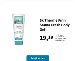 Plein.nl 6x Therme Finn Sauna Fresh Body Gel aanbieding