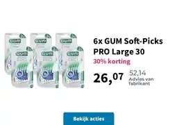 Plein.nl 6x GUM Soft-Picks PRO Large 30 aanbieding