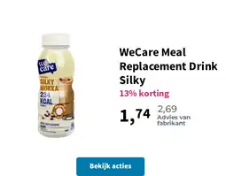 Plein.nl WeCare Meal Replacement Drink Silky aanbieding