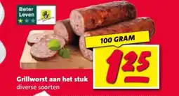 Nettorama Grillworst aan het stuk diverse soorten aanbieding