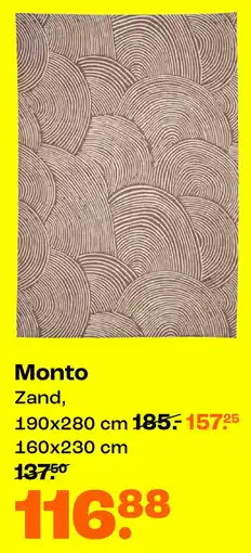 Kwantum Monto Zand, 190x280 cm aanbieding
