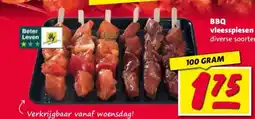 Nettorama BBQ vleesspiesen diverse soorten aanbieding