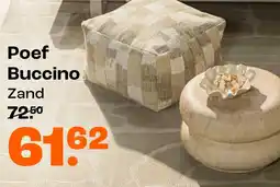 Kwantum Poef Buccino Zand aanbieding