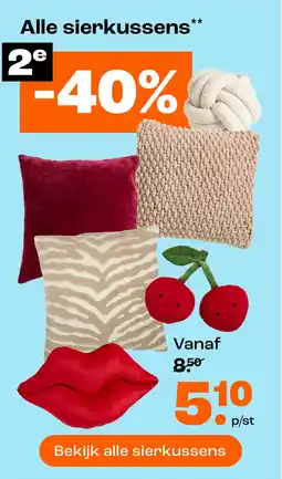 Kwantum Alle sierkussens 2e -40% aanbieding