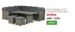 Intratuin Tierra Outdoor 6-zits loungeset Wilson grijs aanbieding