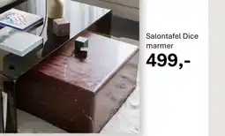 INHOUSE Salontafel Dice marmer aanbieding