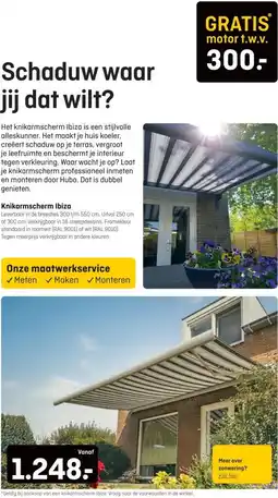 Hubo Knikarmscherm Ibiza aanbieding