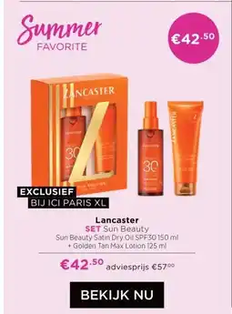 ICI Paris XL Lancaster SET Sun Beauty aanbieding