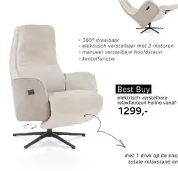 Henders & Hazel Felino, relaxfauteuil - stofcombinatie Livigno/Oregon aanbieding