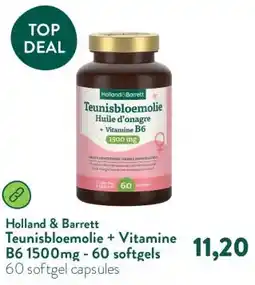 Holland & Barrett Teunisbloemolie + Vitamine B6 1500mg - 60 softgels aanbieding