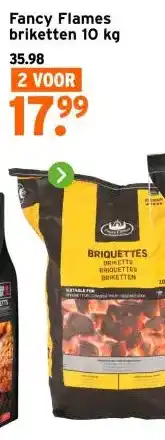 GAMMA Fancy Flames briketten BBQ 10 kg aanbieding