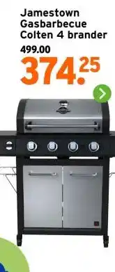 GAMMA Jamestown Colten gasbarbecue metaal zwart 70,3 x 42 cm aanbieding