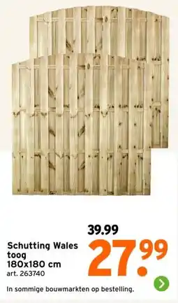 GAMMA Schutting Wales toog 180x180 cm aanbieding
