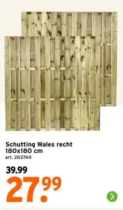GAMMA Schutting Wales recht 180x180 cm aanbieding