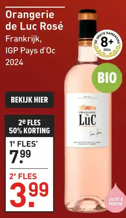 Gall & Gall Orangerie de Luc Rosé 75CL aanbieding