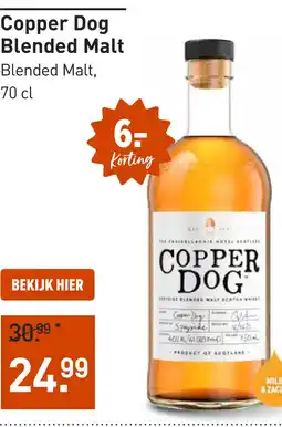 Gall & Gall Copper Dog Blended Malt 70CL aanbieding
