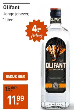 Gall & Gall Olifant Jonge Jenever 100CL aanbieding